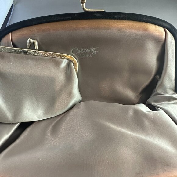 🖤 Incredibly Elegant Vintage Coblentz Original Dark Blue Satin Evening Bag 🖤 - Picture 5 of 9